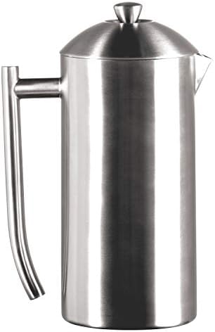  Double-Walled Stainless-Steel French Press Coffee Maker, Polished, 17 Ounces