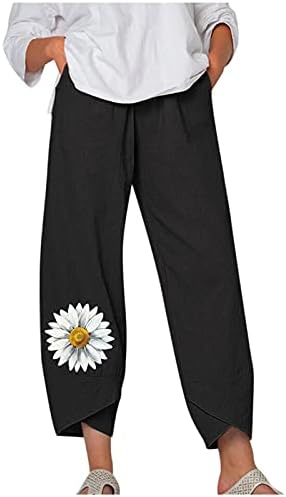  Kingspinner Capri Pants For Women Dressy Casual Patchwark Harem Pants Tapered Ankle Capris Trousers