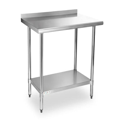  STABLEINK NSF Stainless Steel Table, 24 X 36 Inches Metal Prep & Work Table With Adjustable Undershelf And Table Foot, For Commercial Kitchen, Restaurant, Hotel And Garage (Without Caster Wheels)