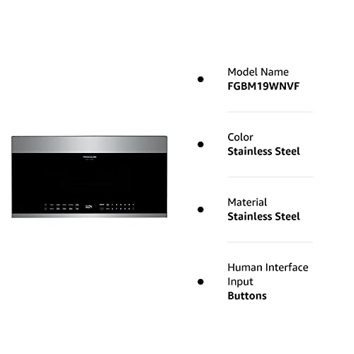 FRIGIDAIRE RIGIDAIRE FGBM19WNVF 30" Gallery Series Stainless Steel Over The Range Microwave With 1.9 Cu. Ft. Capacity 300 CFM 1000 Watts And Sensor Cooking