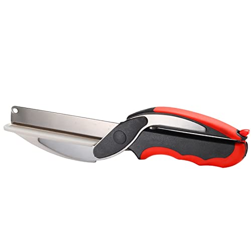  New Vegetable Food Scissors Kitchen Multi-purpose Non-stick Detachable Auxiliary Food Scissors 2 In 1 Food Slicer Vegetable Cutter Kitchen Gadgets