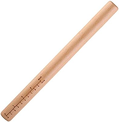  Rolling Pin - Dough Roller 17 3/5 Inch By 1-3/8 Inch, Professional Wood Rolling Pin For Baking Pizza, Clay, Pasta, Cookies, Dumpling