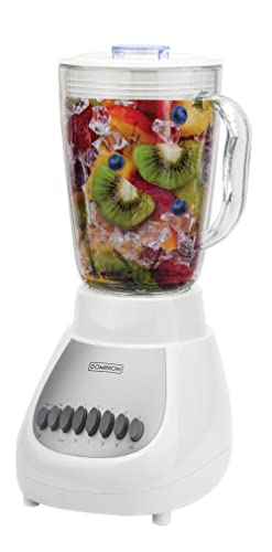  D4002WG Countertop Blender With 5-Cup 42oz Glass Jar, 10 Speed Settings With Pulse, Sharp Stainless Steel Blade, White