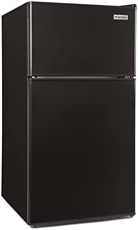 Igloo IRF32BK Single Door Compact Refrigerator With Freezer, Slide Out Glass Shelf, Perfect For Homes, Offices, Dorms, 3.2 Cu.ft, Black