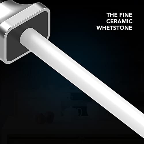 Knife Honing Rod,10 Inches Ceramic Sharpening Stick, Home Kitchen Knife Sharpener, 1000 Grit Ceramic