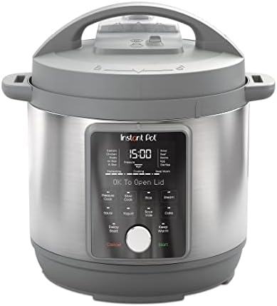  Duo Plus, 6-Quart Whisper Quiet 9-in-1 Electric Pressure Cooker, Slow Cooker, Rice Cooker, Steamer, Sauté, Yogurt Maker, Warmer & Sterilizer, Free App With 1900+ Recipes, Stainless Steel