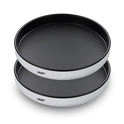 Lamy AMY Lazy Susan Organizer Kitchen Organization, 2 Pack 10 Inch Lazy Susan Turntable For Cabinet, Pantry, Refrigerator And Table, Black