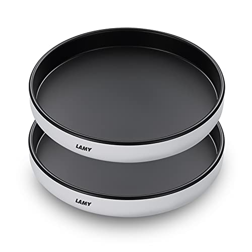 Lamy AMY Lazy Susan Organizer Kitchen Organization, 2 Pack 10 Inch Lazy Susan Turntable For Cabinet, Pantry, Refrigerator And Table, Black