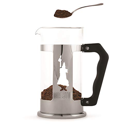 Bialetti French Press Coffee Maker, 3 Cup, Preziosa Stainless Steel