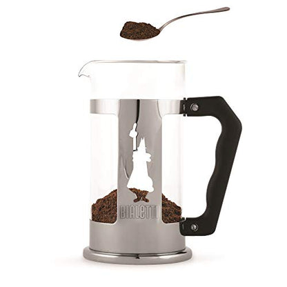 Bialetti French Press Coffee Maker, 3 Cup, Preziosa Stainless Steel