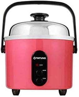  ATUNG Indirect Multi-Functional Mini Rice Cooker, Steamer And Warmer, Peach Red, 3-Cup Uncooked/ 6-Cup Cooked, TAC-3ASF-1 (Peach Red)