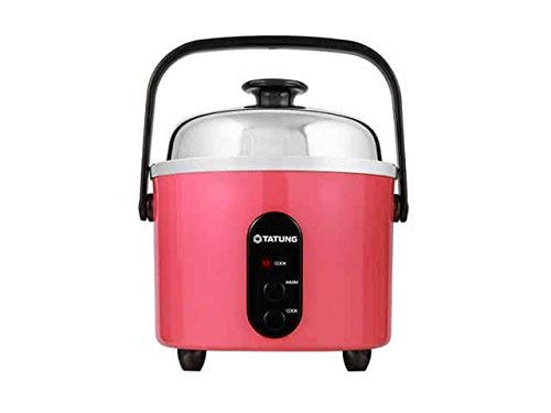  ATUNG Indirect Multi-Functional Mini Rice Cooker, Steamer And Warmer, Peach Red, 3-Cup Uncooked/ 6-Cup Cooked, TAC-3ASF-1 (Peach Red)