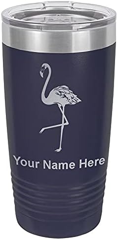  20oz Vacuum Insulated Tumbler Mug, Flamingo, Personalized Engraving Included (Coral)