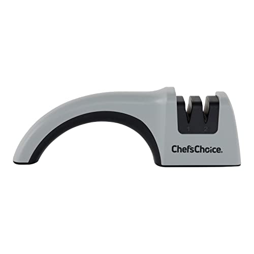  'sChoice 445 Diamond Hone Manual Straight Edge Knife Sharpener, 2-Stage, Gray