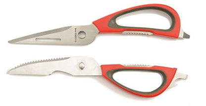  Multi-Function Kitchen Scissors, Red/Gray