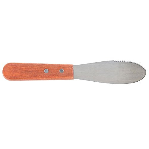  (3 Pack) 7-Inches Sandwich Spreader, Wide Stainless Steel 3 1/2" Long Blade With Wooden Handle Butter Spreader, Jam, Cream Cheese, Condiment Spreader