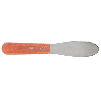  (3 Pack) 7-Inches Sandwich Spreader, Wide Stainless Steel 3 1/2" Long Blade With Wooden Handle Butter Spreader, Jam, Cream Cheese, Condiment Spreader