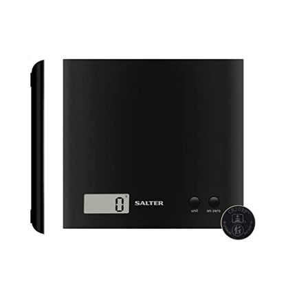 Salter Alter 1066 WHDR5 Arc Digital Platform Kitchen Scales, Precise Food Weighing, Slim Design For Compact Storage LCD Display, Zero Add & Weigh For Multiple Ingredients In The Same Bowl, Battery Included