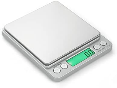  Enigma Digital Coffee Scale - (500g X 0.01g Silver) Digital Food Scale - Coffee Weight Scale - High Precision Scale - Automatic Counting Scale - Digital Kitchen Scale - Espresso Scale