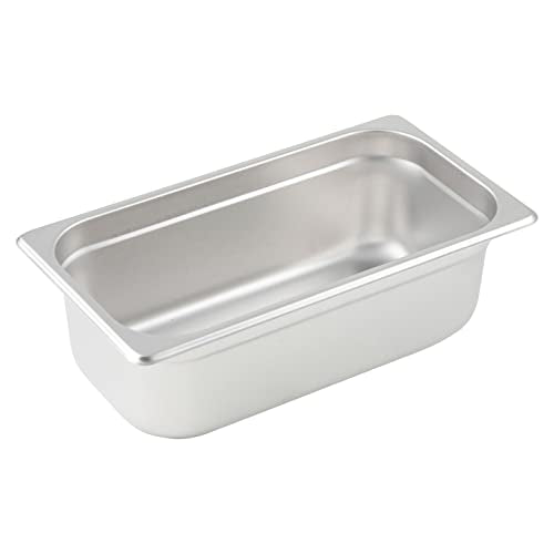  Anti-Jam 1/3 Size Pan, 4-Inch, Stainless Steel