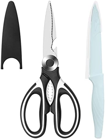  Kitchen Scissors,Heavy Duty Food Scissors,Multipurpose Stainless Steel Food Scissors For Poultry,Fish, Meat, Vegetables Herbs, Bones, Dishwasher Safe,2-Pack Kitchen Shears