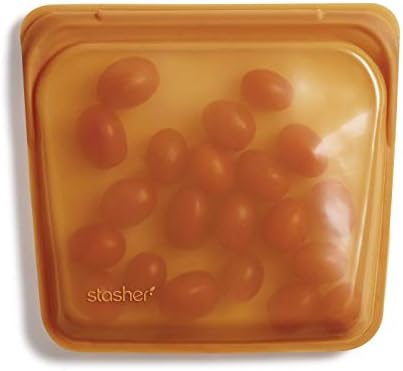  Silicone Reusable Storage Bag, Snack (Agave) | Food Meal Prep Storage Container | Lunch, Travel, Makeup, Gym Bag | Freezer, Oven, Microwave, Dishwasher Safe, Leakproof