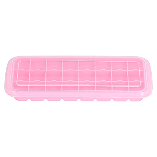  Ice Cube Maker, Easy To Demold Safe And Non Ice Molds 24 Grids Design High And Low Temperature Resistance For Bar For Home Use For Restaurant(Pink)