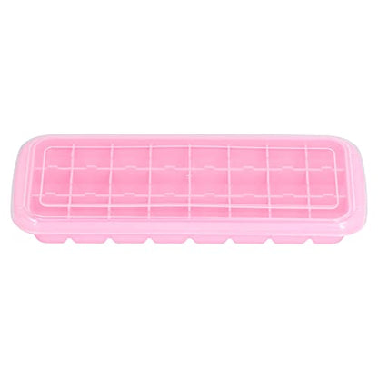  Ice Cube Maker, Easy To Demold Safe And Non Ice Molds 24 Grids Design High And Low Temperature Resistance For Bar For Home Use For Restaurant(Pink)