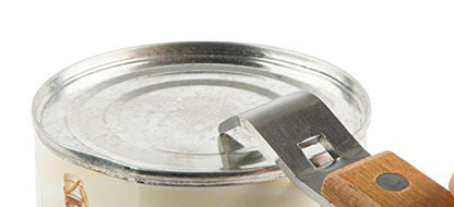  Smart Cook Bottle Opener Can Punch Opener - Dual-sided Manual Stainless Steel Can Opener With Riveted Wood Handle, Set Of 2 Units