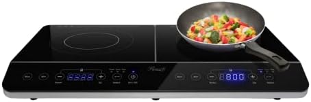  Portable Induction Cooktop Burner, 1800W, 8 Cooking Modes, 10 Power/Temp Levels, Touch Panel, LED Display, Timer, Auto Shut-Off, Child Safety Lock, Includes Stainless Steel Pot (RHAI-21001)