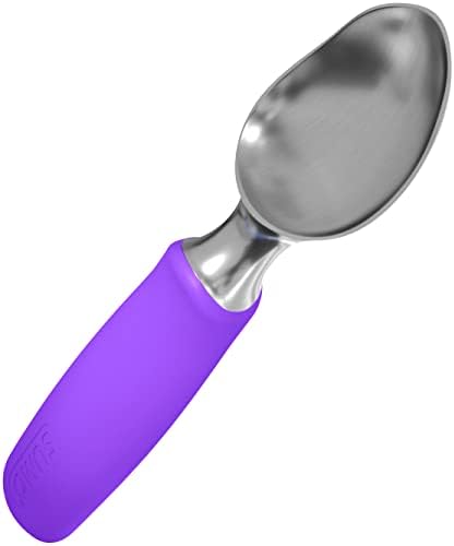  Ice Cream Scoop Stainless Steel - Dishwasher Safe, Ice Cream Scooper With Comfortable Handle (Black)