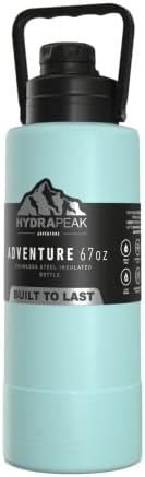  Adventure 67oz Insulated Water Bottle With Handle, Large Stainless Steel Thermos With Matching Rubber Boot, Double Wall Insulation Keeps Drinks Cold For 60 Hrs And Hot For 30 Hrs (Navy)