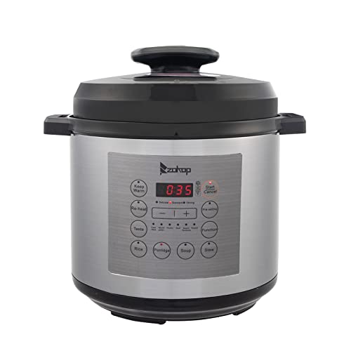  1000W Push-Button Stainless Steel Electric Pressure Cooker 13 In 1 Cooking Mode, Stainless Steel Color