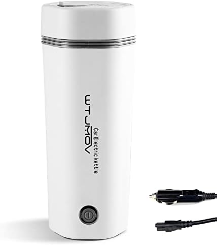  12V Car Electric Travel Kettle, Portable Electric Tea Coffee Kettle For 12V Car, Water Boiler & Heater Automatic Shut-Off (Light Green)