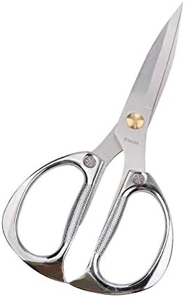  Multi-purpose Kitchen Shears Scissors, Heavy Duty Stainless Steel Scissors With Strong Straight Edge Snips (Silver)