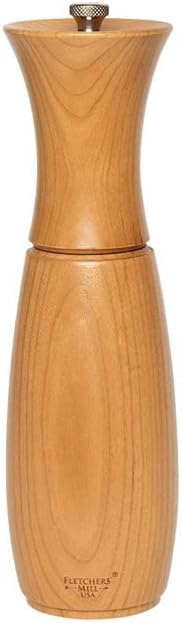  ' Mill Border Grill Salt Mill, Walnut Stain - 8 Inch, Adjustable Coarseness Fine To Coarse, MADE IN U.S.A.