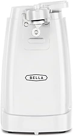 Bella Electric Can Opener, Automatic Can Opener, Knife Sharpener And Bottle Opener, Easy Safe Removable Cutting Lever, Cord Storage, Easy Clean-Up, Black