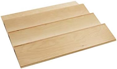  Rev-A-Shelf 4SDI-24 22-Inch 3-Tier Trim-to-Fit Wooden Spice Drawer Storage Organizer Insert For 24-Inch Or Smaller Cabinet Base, Natural Maple