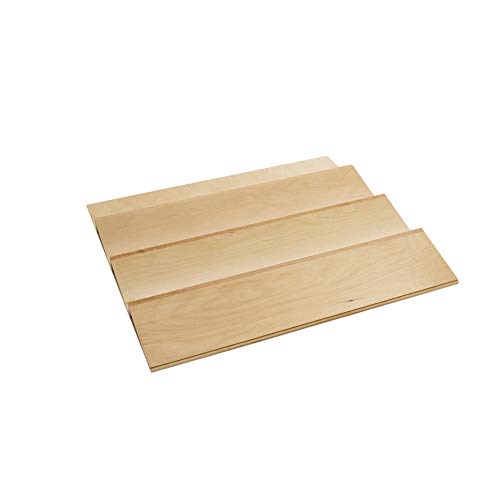  Rev-A-Shelf 4SDI-24 22-Inch 3-Tier Trim-to-Fit Wooden Spice Drawer Storage Organizer Insert For 24-Inch Or Smaller Cabinet Base, Natural Maple