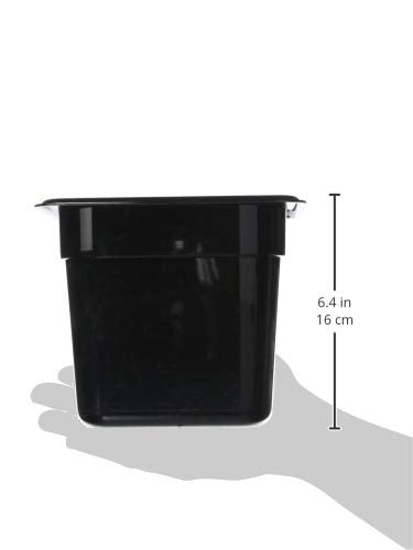  Cambro 66HP110 Black 1/6 Size 6" High Heat H-Pan