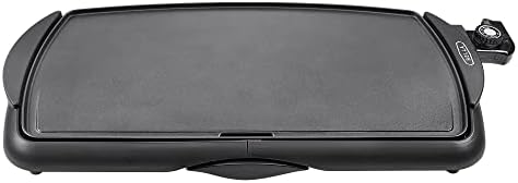 Bella Electric Ceramic Titanium Griddle, Make 10 Eggs At Once, Healthy-Eco Non-stick Coating, Hassle-Free Clean Up, Large Submersible Cooking Surface, 10.5" X 20", Copper/Black