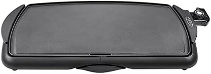 Bella Electric Ceramic Titanium Griddle, Make 10 Eggs At Once, Healthy-Eco Non-stick Coating, Hassle-Free Clean Up, Large Submersible Cooking Surface, 10.5" X 20", Copper/Black