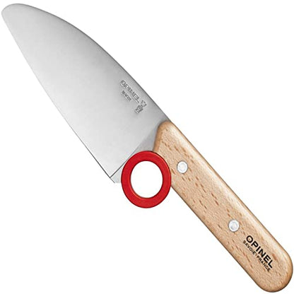 Opinel Le Petit Chef Complete 3 Piece Kitchen Set, Chef Knife With Rounded Tip, Fingers Guard, Peeler, For Children And Teaching Food Prep And Kitchen Safety, Made In France