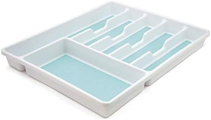  Basics 6 Compartment Drawer Organizer, Star Blue