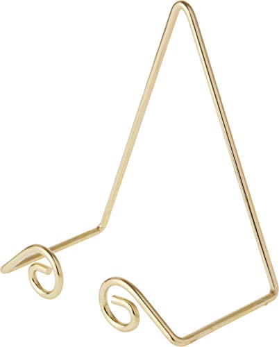  Bard's Gold-toned Wall Mountable Platter Hanger, 7" H X 5.5" W X 3.5" D