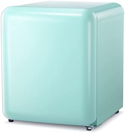  Compact Refrigerator Mini Fridge For Beverage, Ice Cream, Vegetable, Fruit, 1.7 Cu. Ft., Freezer With Drip Tray, Bottle Racks And Defrost Button, Great For Bedroom, Office, Garage, Dorm, Green