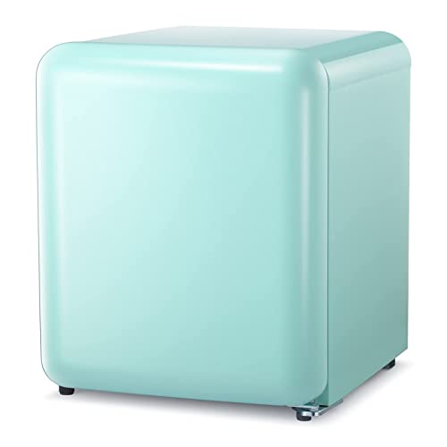  Compact Refrigerator Mini Fridge For Beverage, Ice Cream, Vegetable, Fruit, 1.7 Cu. Ft., Freezer With Drip Tray, Bottle Racks And Defrost Button, Great For Bedroom, Office, Garage, Dorm, Green