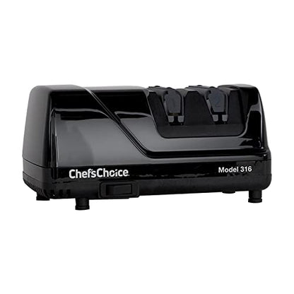  'sChoice 316 Diamond Hone Knife Sharpener For 15-Degree Knives With Precision Guides To Sharpen Straight And Fine Edge Knives, 2-Stage, Black