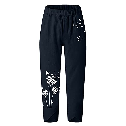  Kingspinner Capri Pants For Women Dressy Casual Patchwark Harem Pants Tapered Ankle Capris Trousers