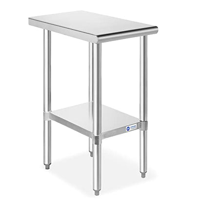  Stainless Steel Work Table 48 X 24 Inches, NSF Commercial Kitchen Prep Table With Under Shelf For Restaurant And Home